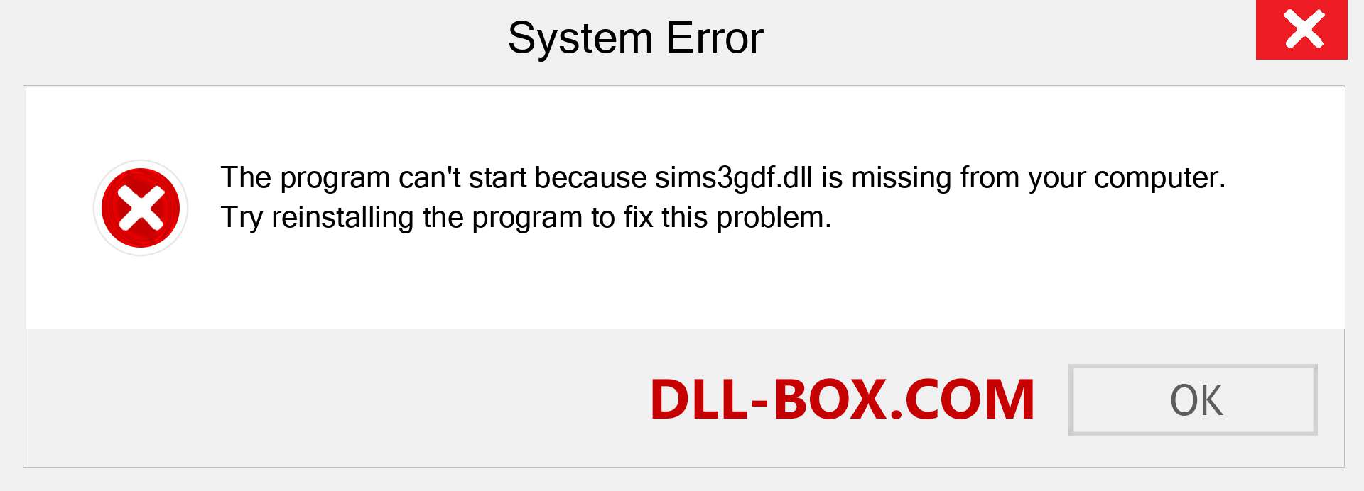  sims3gdf.dll file is missing?. Download for Windows 7, 8, 10 - Fix  sims3gdf dll Missing Error on Windows, photos, images